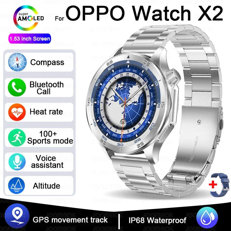 OPPO Watch X2 2025 Smartwatch mit GPS & Anruffunktions
