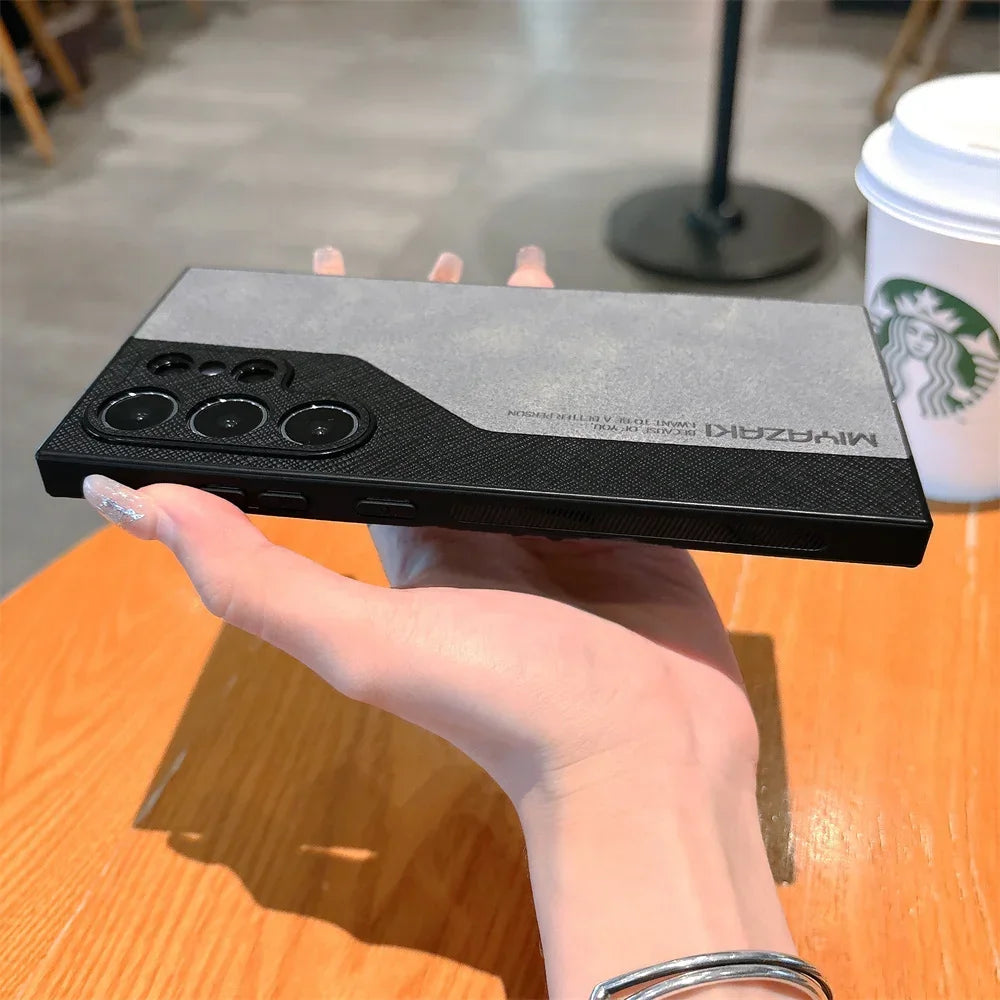 Luxus Doppel Farb PU Leder Hülle für Samsung Galaxy