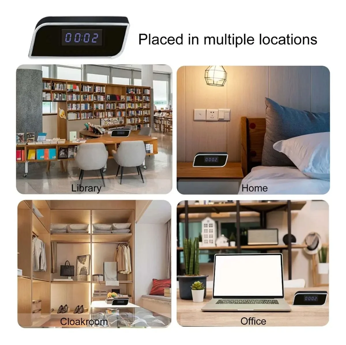 4K Mini Clock Camera with WiFi and Night Vision