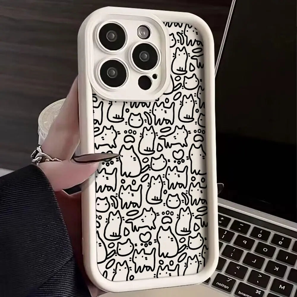 Niedliche schwarze Katzen Handyhülle