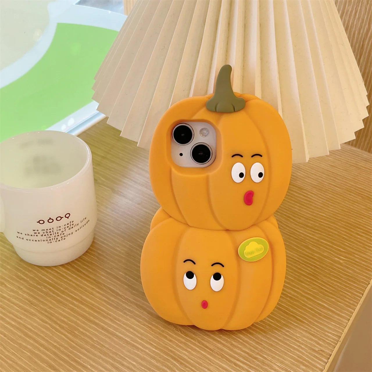 3D Kürbis Cartoon Hülle iPhone Silikon stoßfest