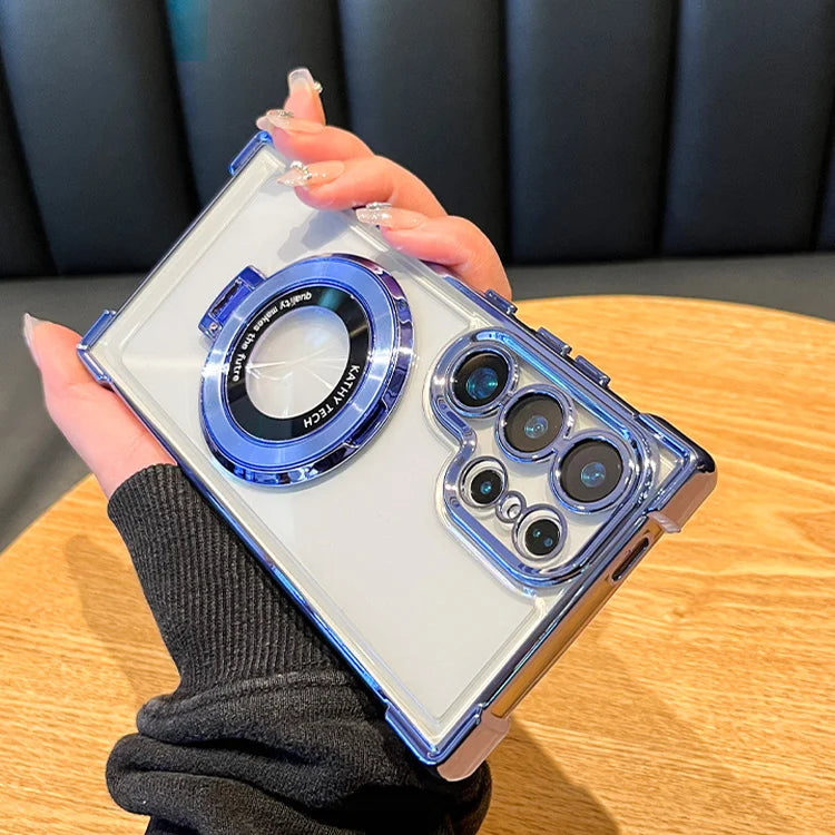 Luxus Magnet Hülle für Samsung mit Ständer