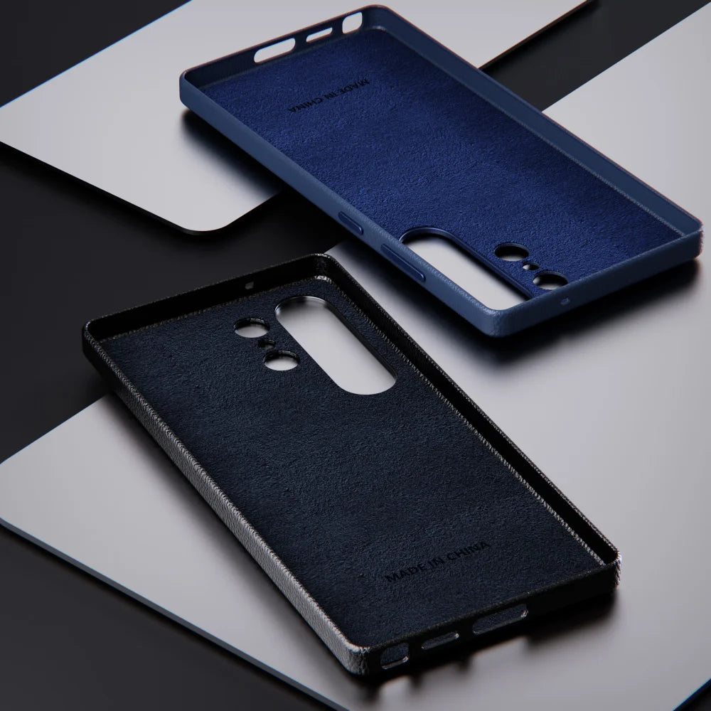 Ledertasche mit Schaffell-Textur für Galaxy S25-Serie