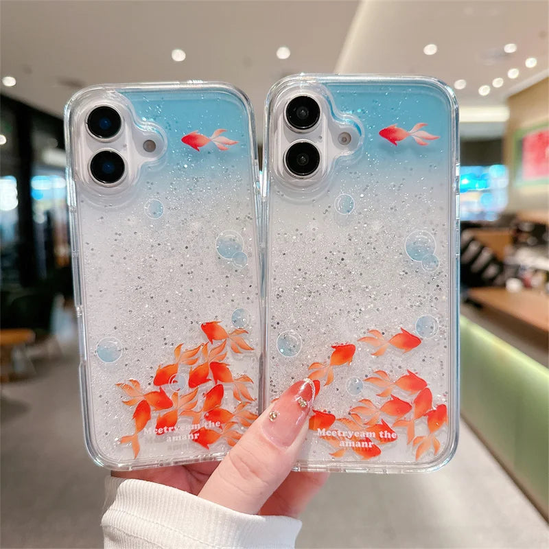 Goldfisch Quicksand Hülle für iPhone 17 Pro Max