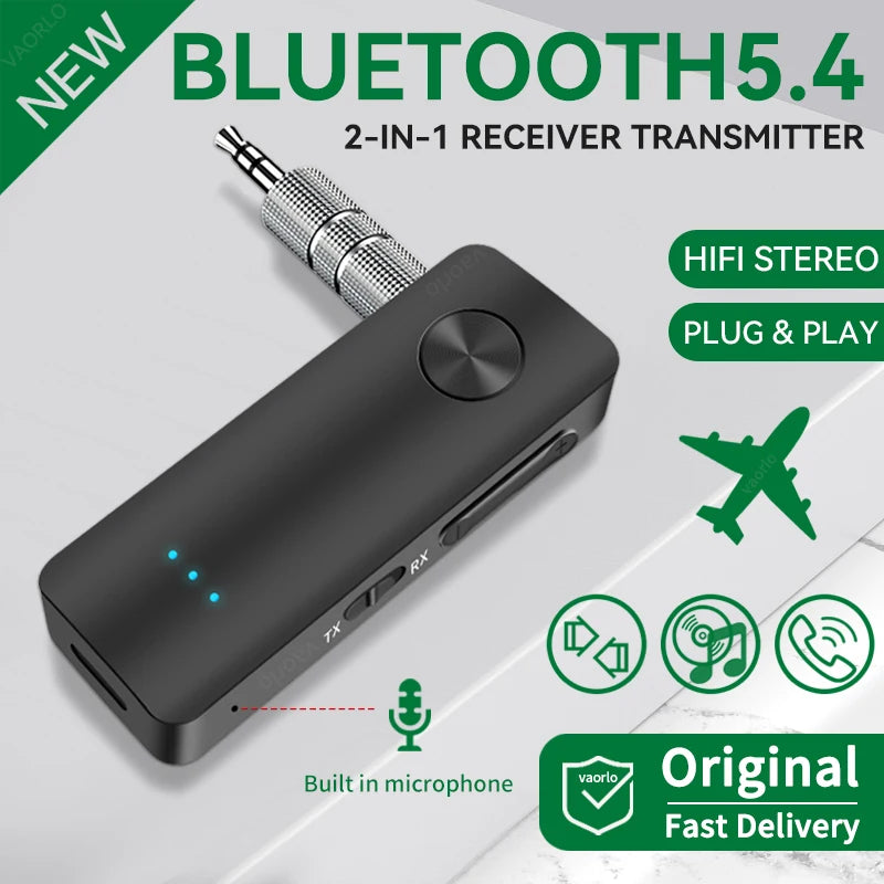 2-in-1 Bluetooth 5.4 Audio Adapter AUX mit Mikro