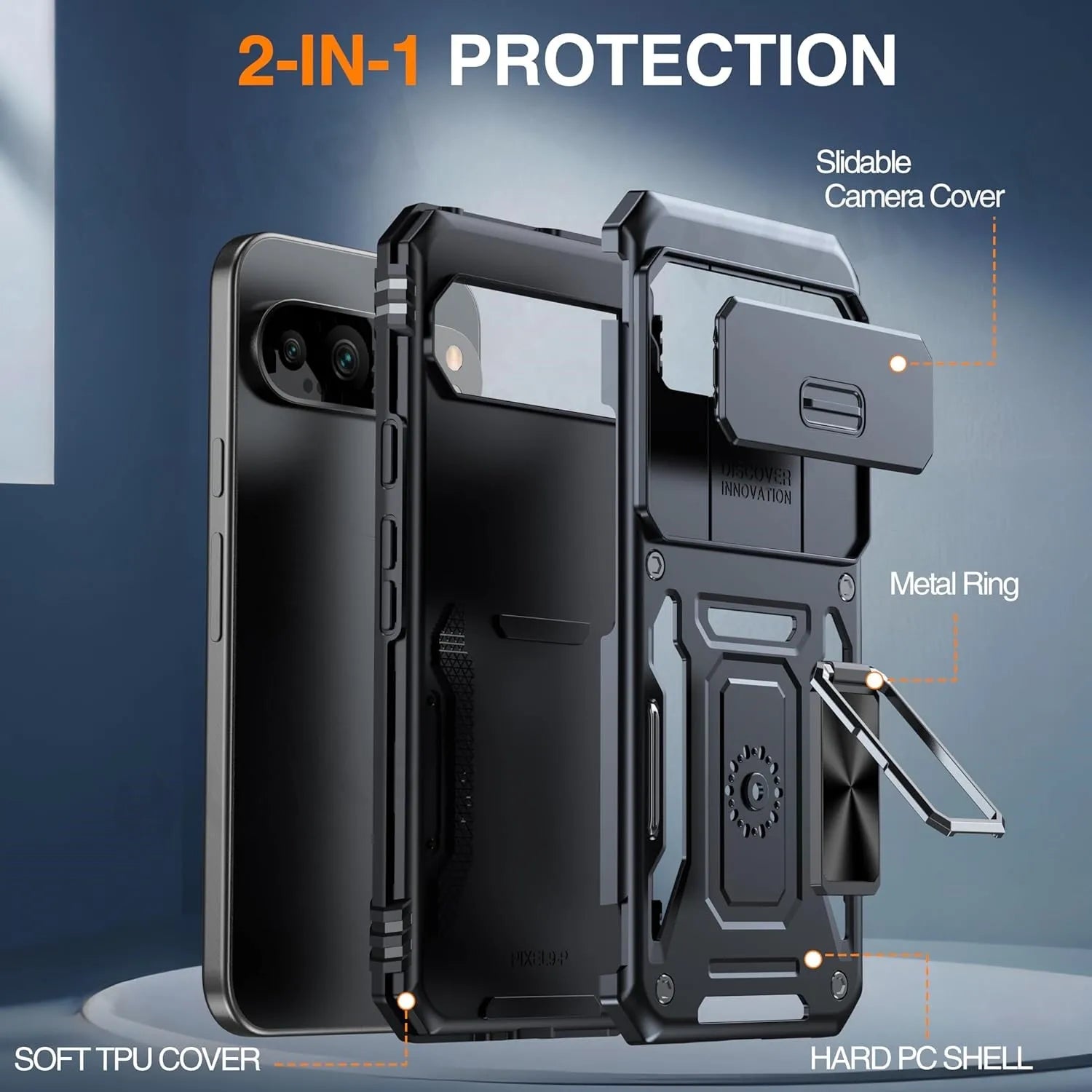 Robuste Pixel 9A Pro Schiebeobjektiv Hülle