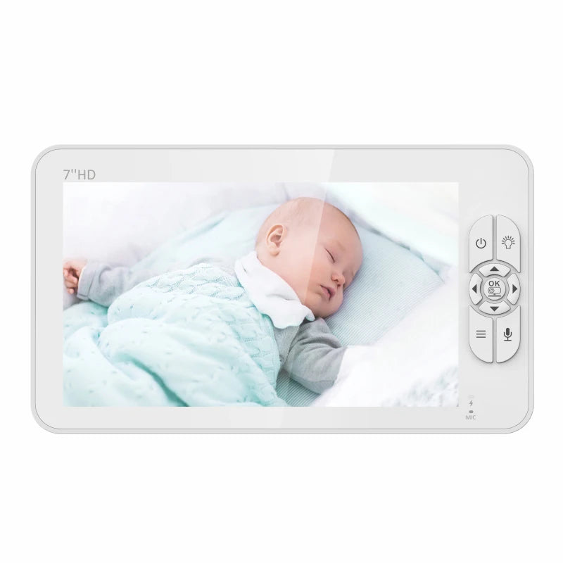 7-inch baby monitor with PTZ camera and temperature display