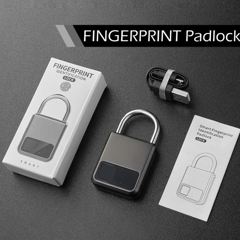 Smart Fingerabdruck-Vorhängeschloss USB wasserdicht