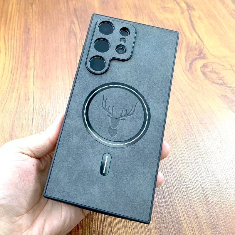 Vintage PU leather case with MagSafe