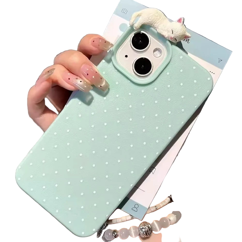 3D Cat Leather Case for iPhone 17 & 16