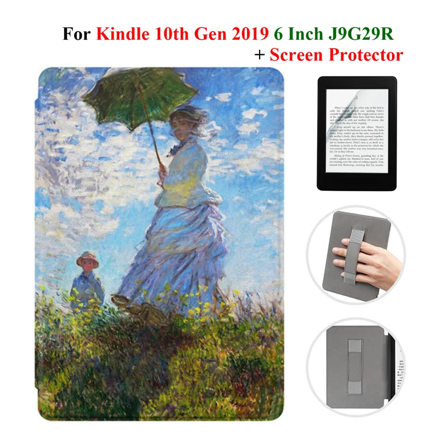 Hülle + Folie für Kindle 10. Gen 6 Zoll