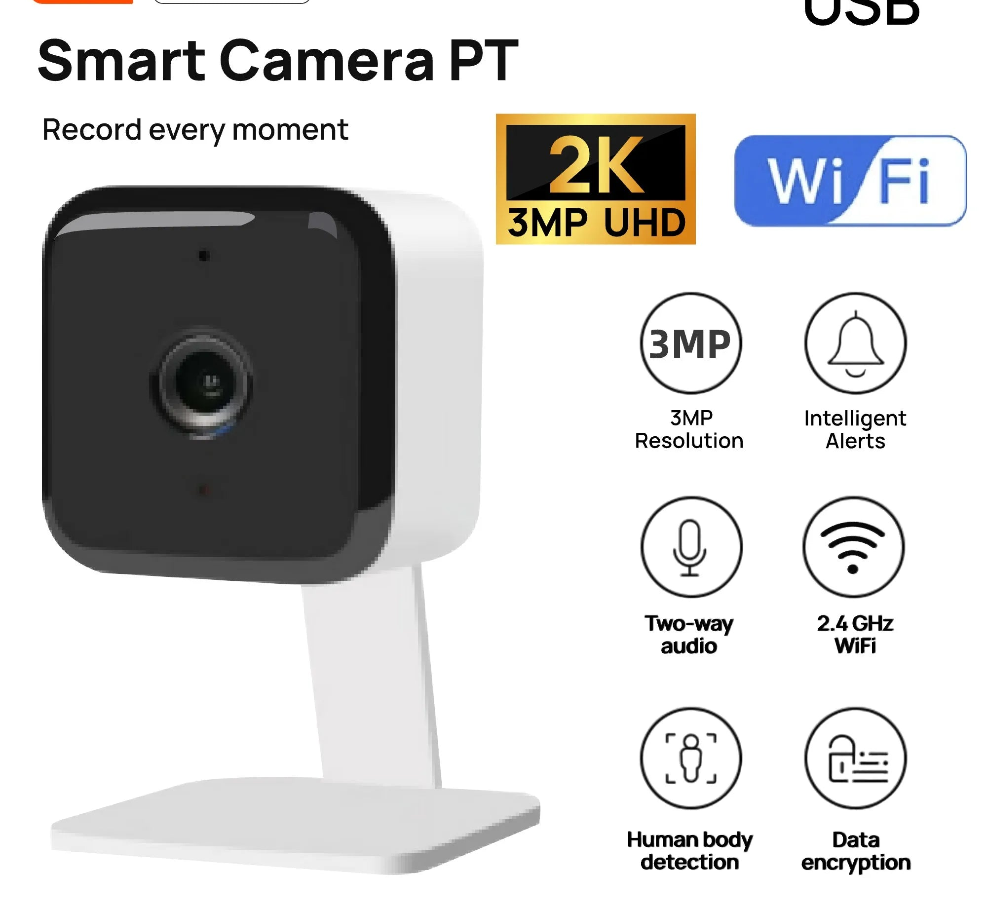 1080p WLAN Sicherheitskamera mit Bewegung & Audio