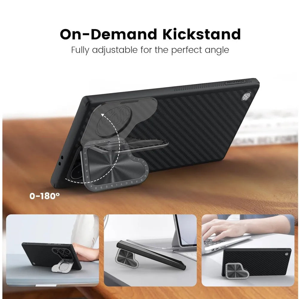 Aramid Fiber Magsafe Case mit Kickstand für S24 Ultra