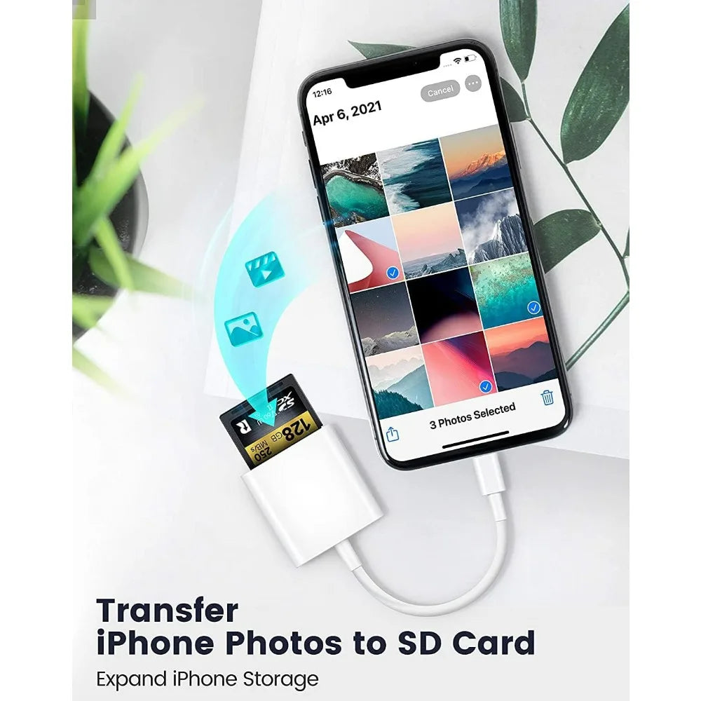 Lightning SD-Kartenleser für iPhone iPad Adapter
