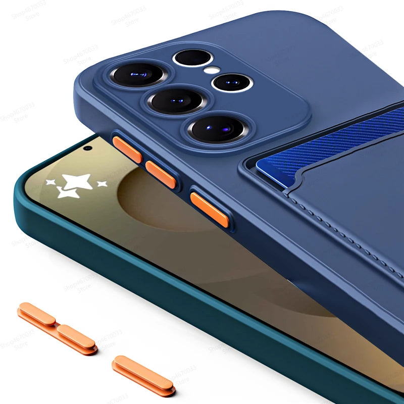 Silikonhülle mit Kartenfach Samsung