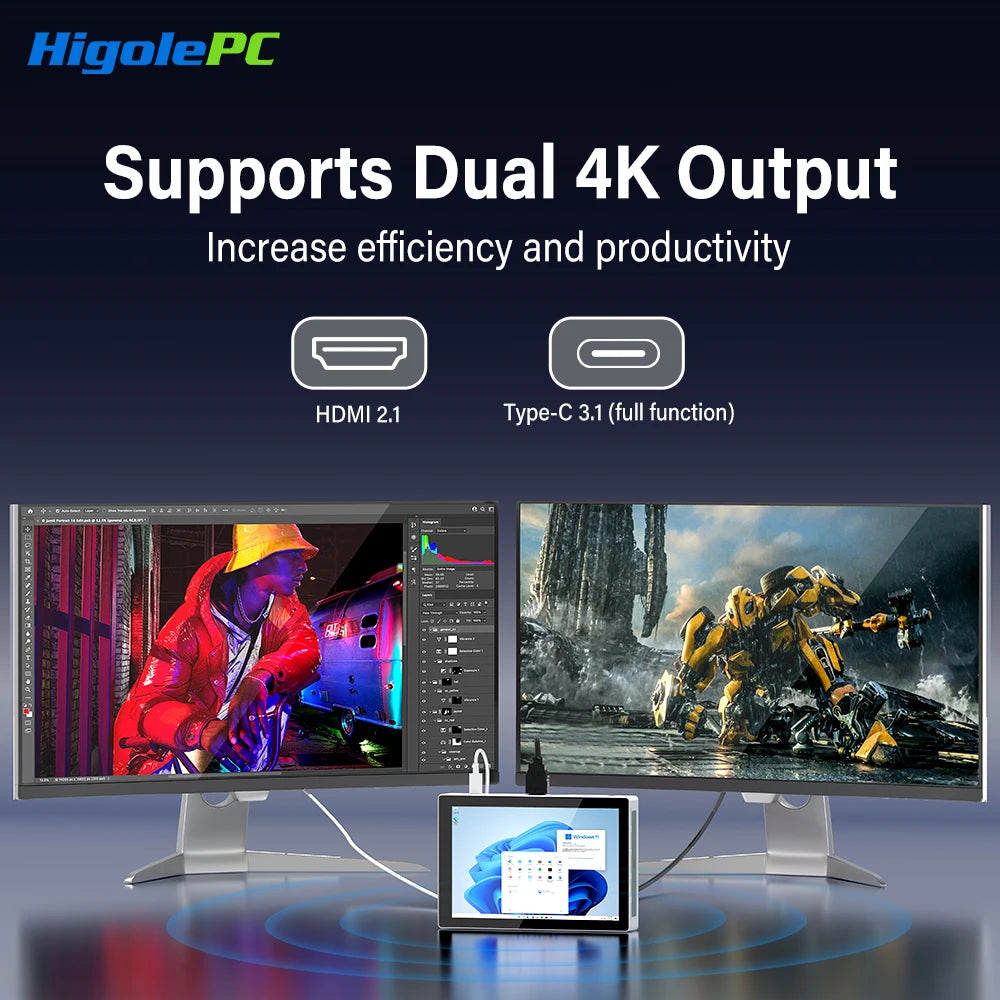 Higole F9B Pro 7" Mini-PC Intel N95 8GB 128GB Tablet