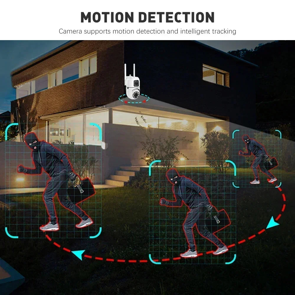 8MP HD IP Wifi Kamera Dual Objektiv Nachtsicht