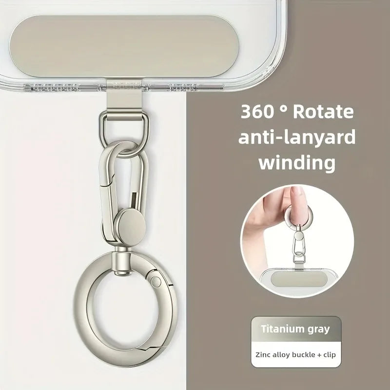 Edelstahl Handy-Lanyard mit 360° Drehclip