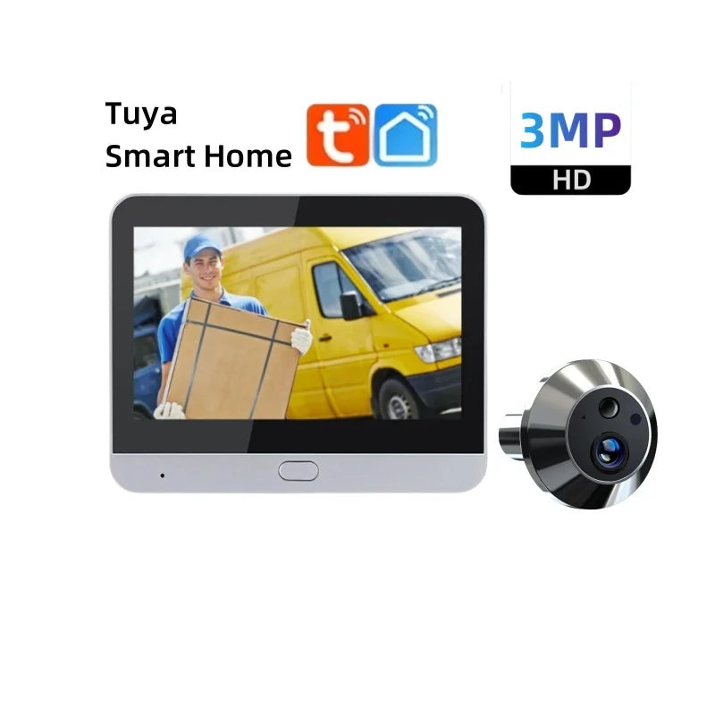 Smart Life WiFi Türspion Kamera 4.3" 3MP Bildschirm