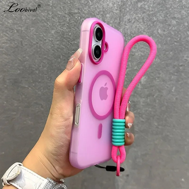 Candy-Farbige Magsafe Hülle mit Band