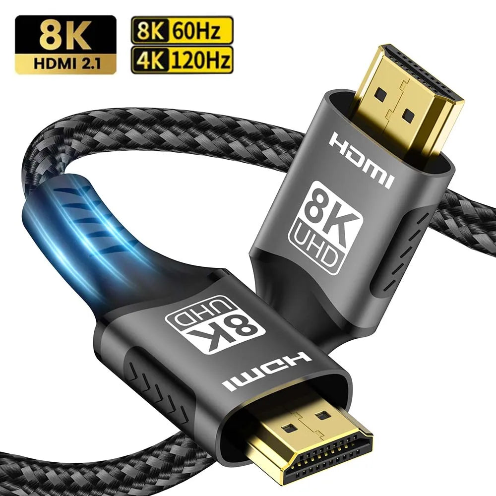 8K HDMI 2.1 Kabel 48Gbps für PS5 PC TV 4K120Hz