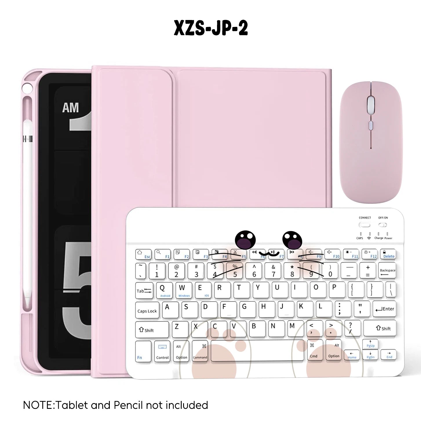 Pink Bluetooth Tastatur Maus iPad Case