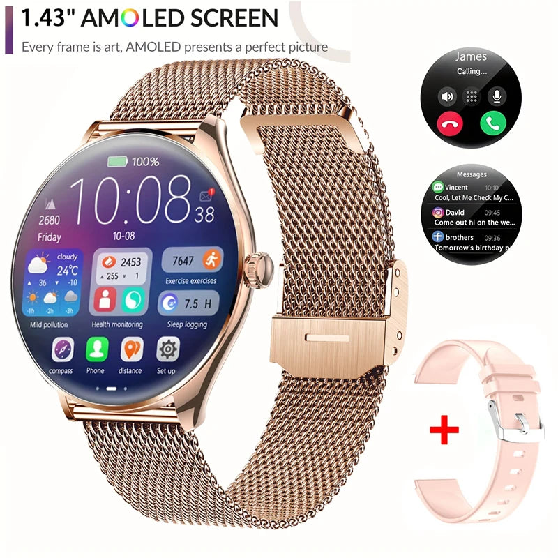 Ultra-thin smartwatch with 1.43" AMOLED HD display