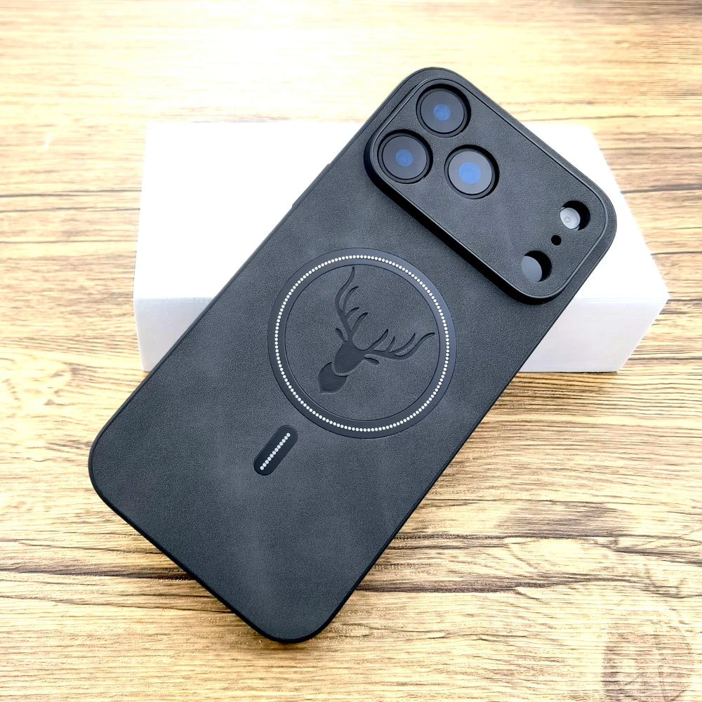 Luxuriöse Kunstlederhülle für iPhone 17 Magsafe