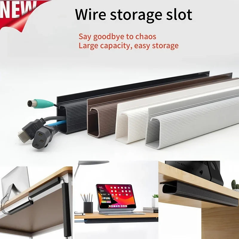 Kabelmanagement PVC 40 cm unter Schreibtisch Organizer