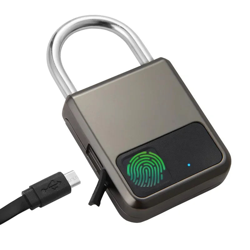 Smart Fingerabdruck-Vorhängeschloss USB wasserdicht