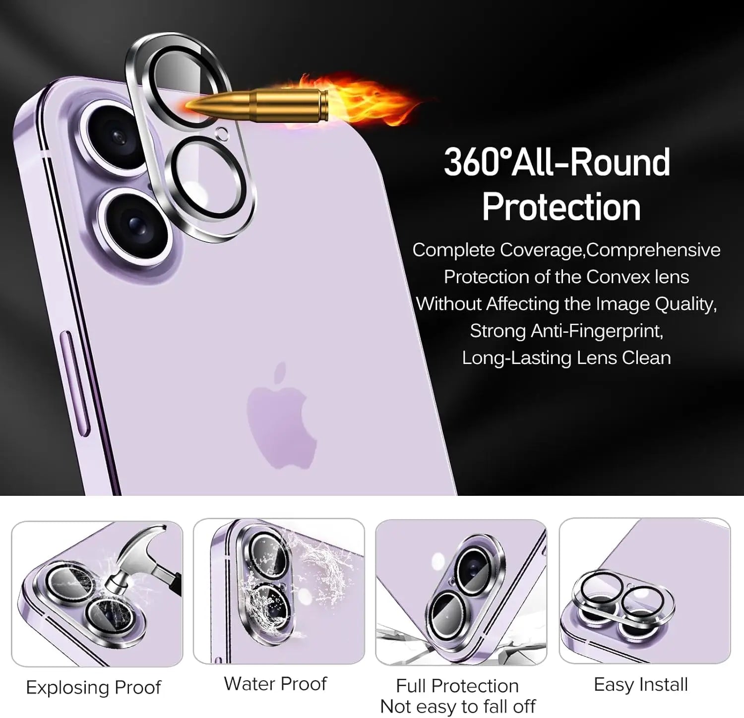 HD camera screen protector 9H for iPhone 17