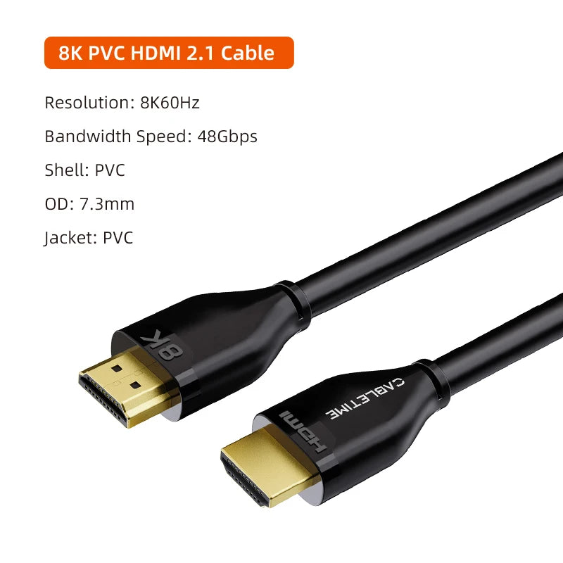 8K HDMI 2.1 Kabel 48Gbps Highspeed 60Hz 4K