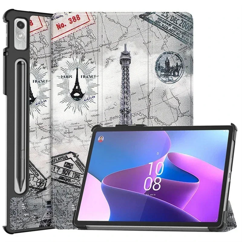 Für Lenovo Xiaoxin Pad Pro 12,7 zoll 2023 TB-370FU Tri-Folding Stand Smart Tablet Fall Für Lenovo Tab P12 Fall 12 7 Abdeckung funda