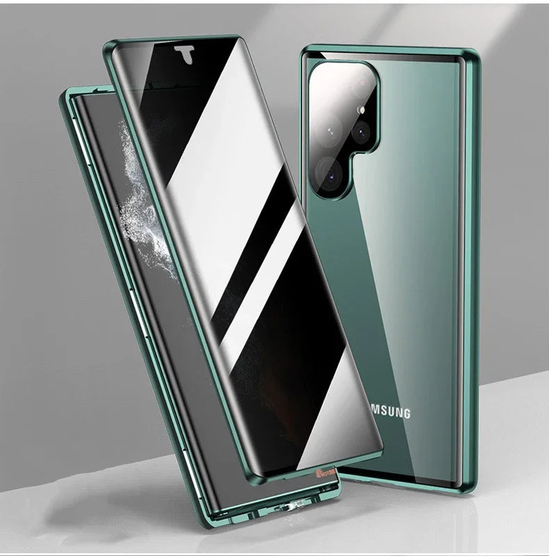 Magnetische 360° Glas Hülle für Samsung Galaxy