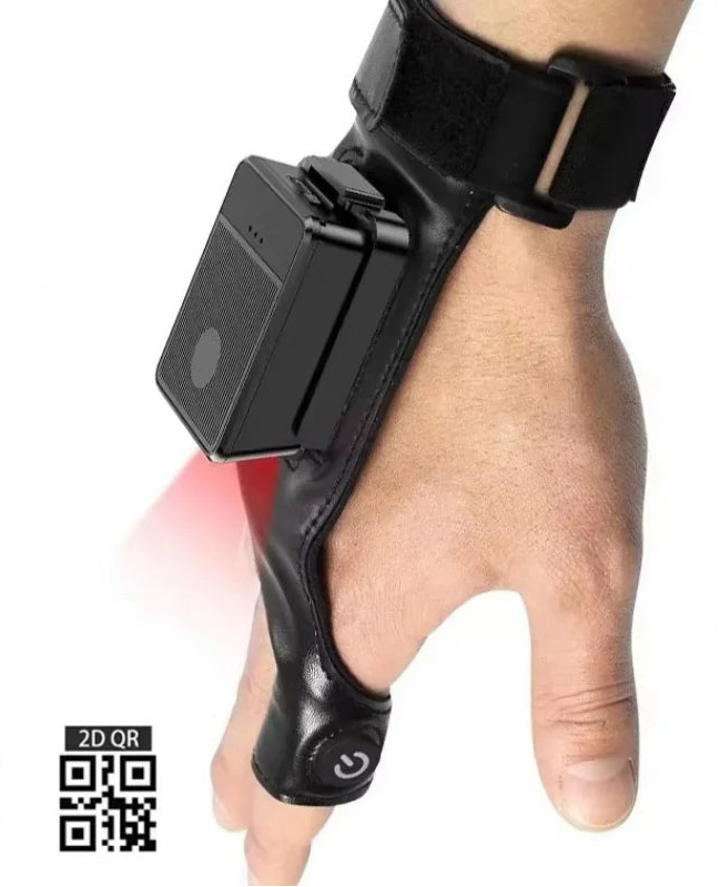 Tragbarer QR Finger-Scanner mit Bluetooth 2D Funktion