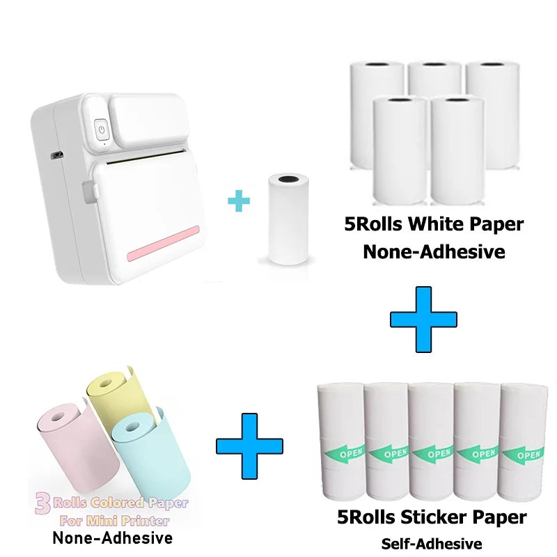 Mobile mini thermal printer C19 for photos & labels