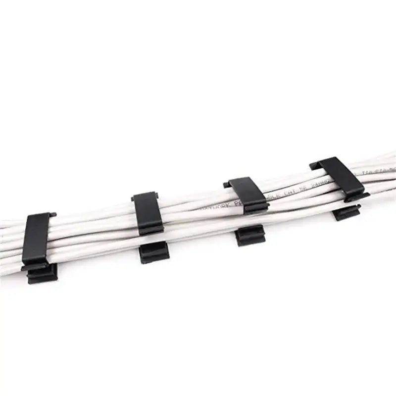 Self-adhesive cable clips for office, TV and PC
