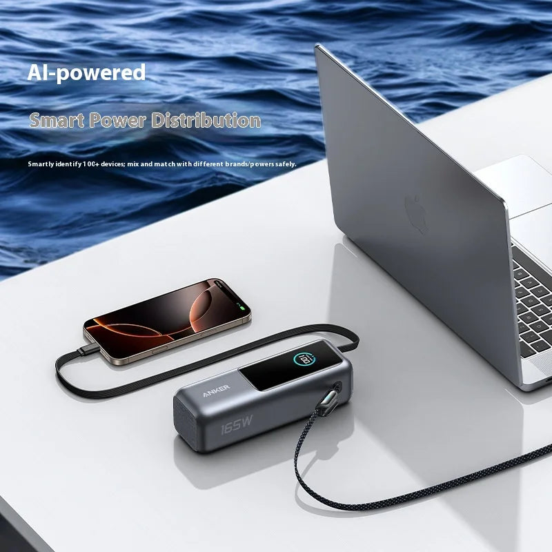 High-performance power bank with retractable cable