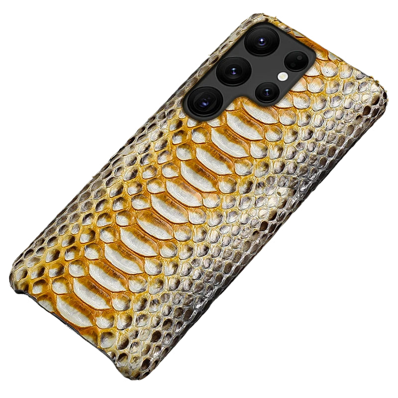 Echte Python Leder Handyhülle für Samsung S25