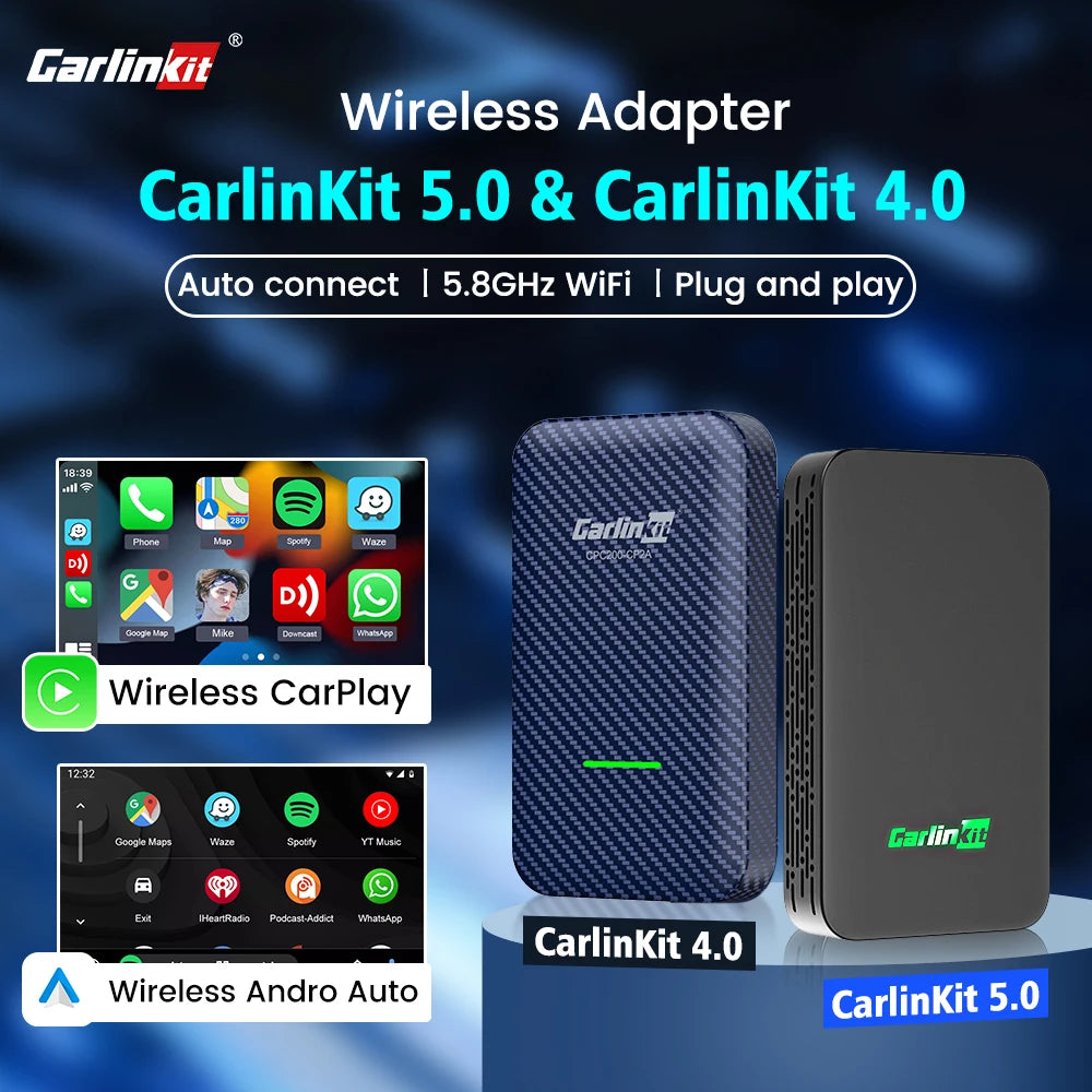 CarlinKit 5.0 Wireless Adapter CarPlay Android Auto