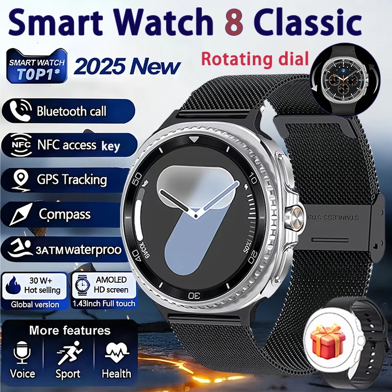 Elegant Watch 8 Smartwatch 1.43" AMOLED GPS NFC 2025