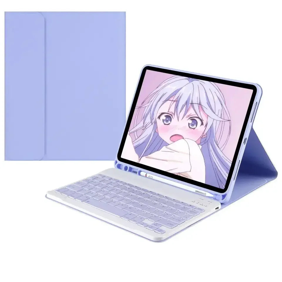 Bluetooth Tastatur & Maus mit Lederhülle für iPad 9.7–12.9 Zoll – Magnetisch & Stoßfest