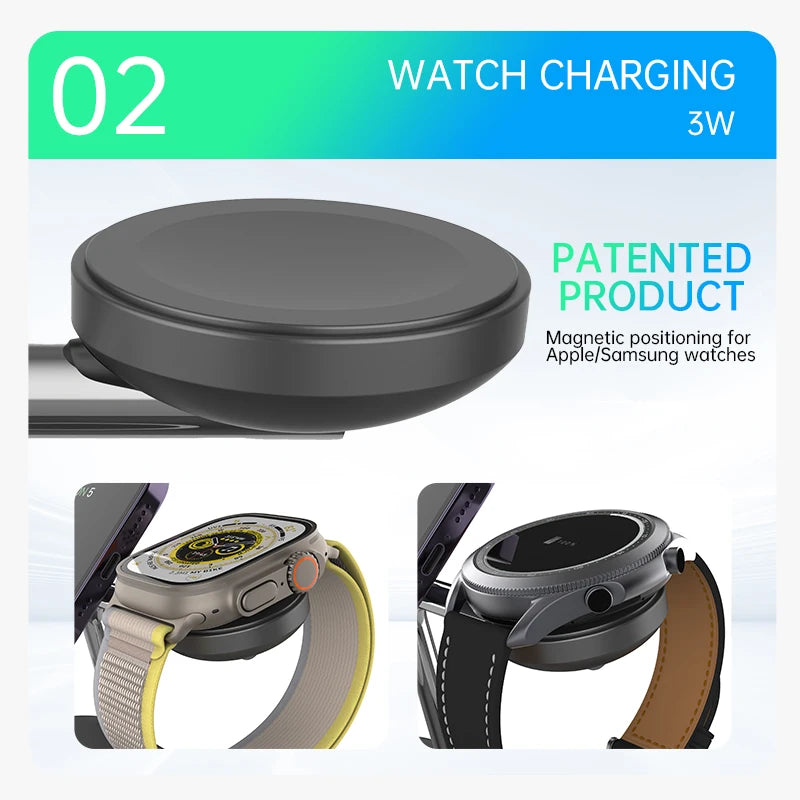 Qi2 3-in-1 charging station for iPhone, Watch & AirPods