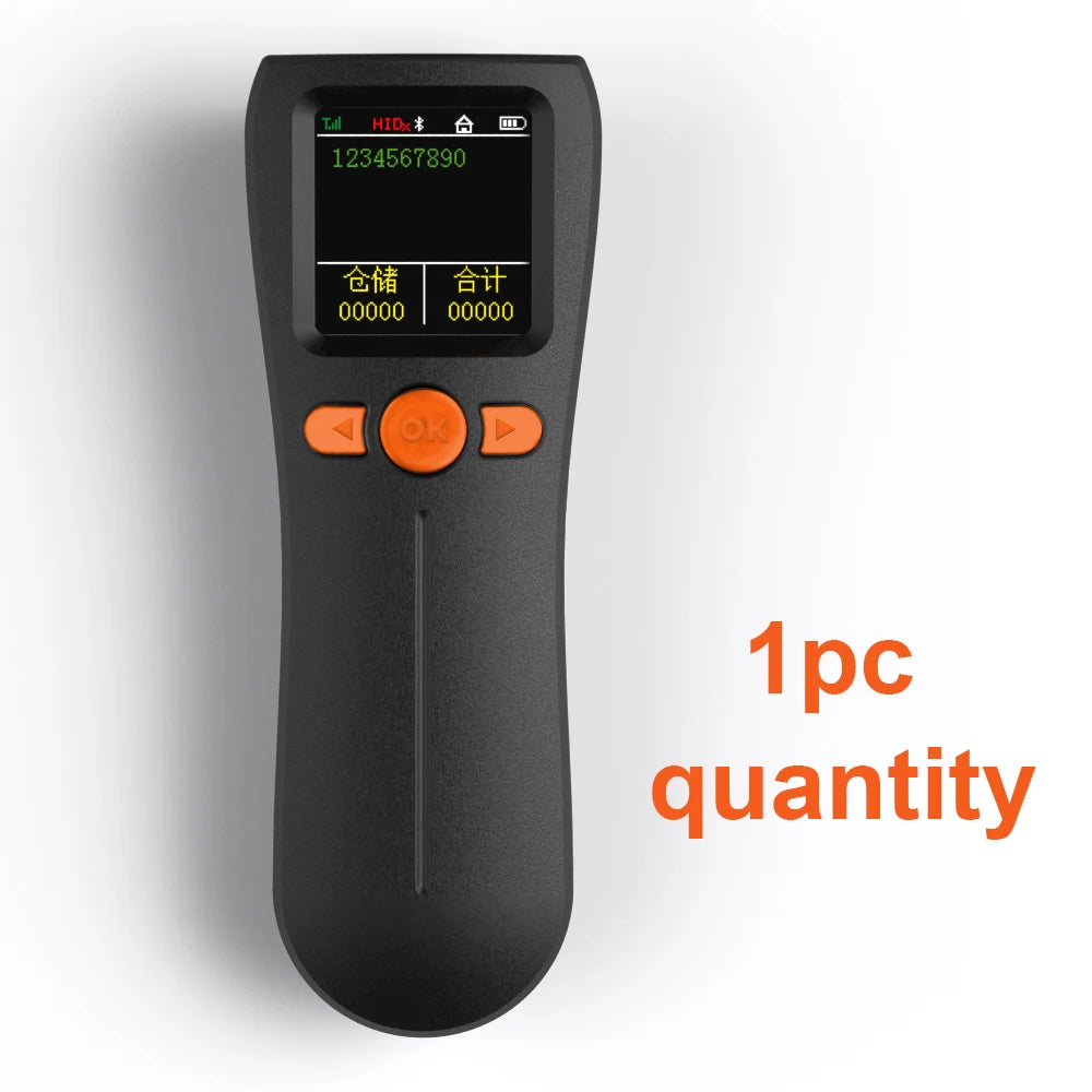 Tragbarer 2D Bluetooth Barcode-Scanner mit Display