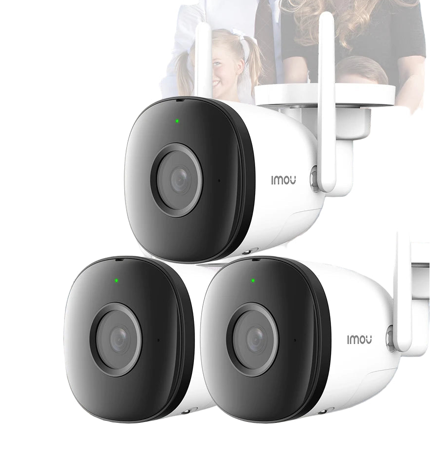 5MP WiFi Kugelkamera 3er Set AI Menschenerkennung Outdoor