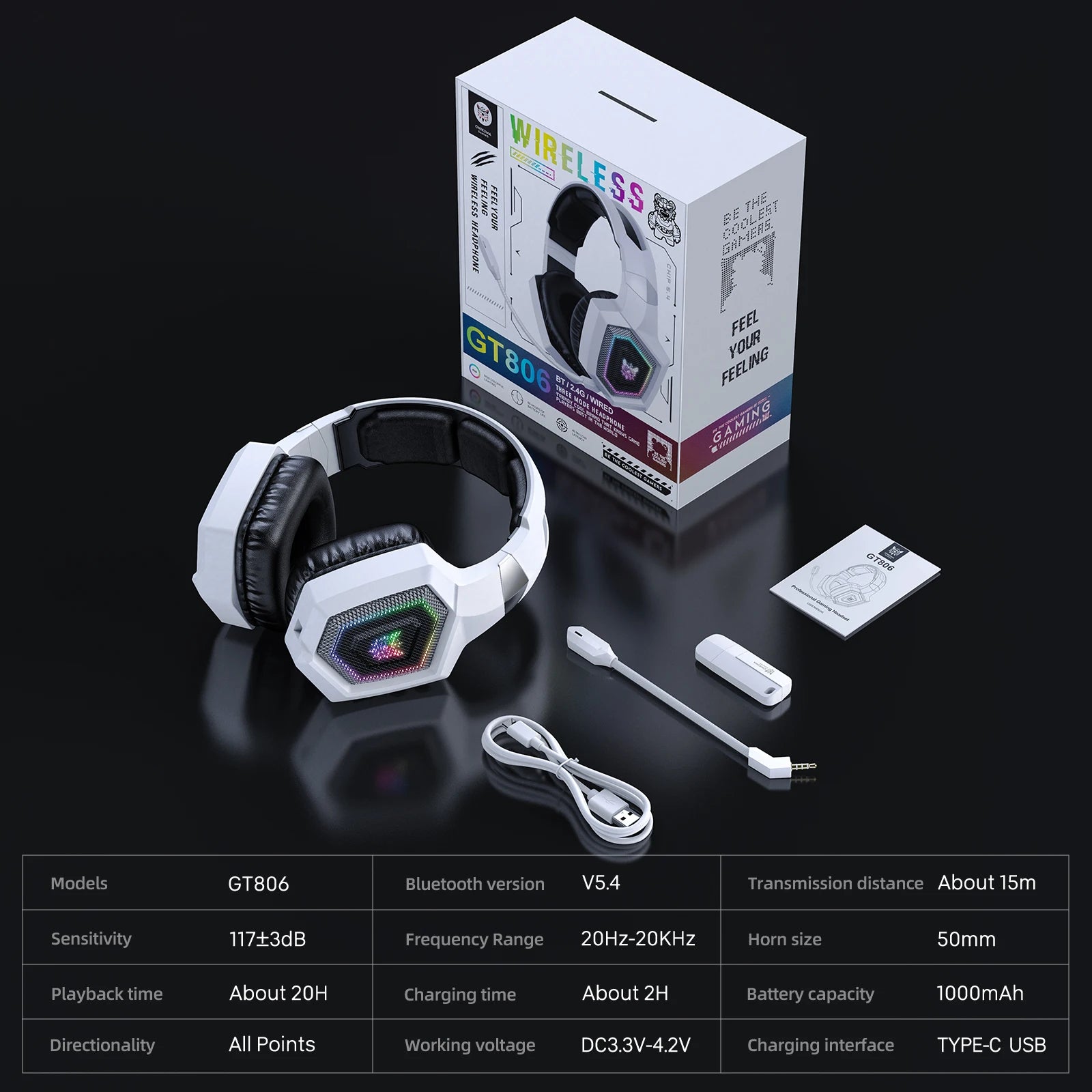 ONIKUMA GT806 Tri-Mode Gaming Headset