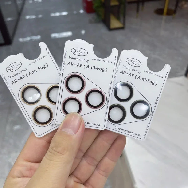 Blaues Metall Kameraobjektiv Schutz für iPhone 17