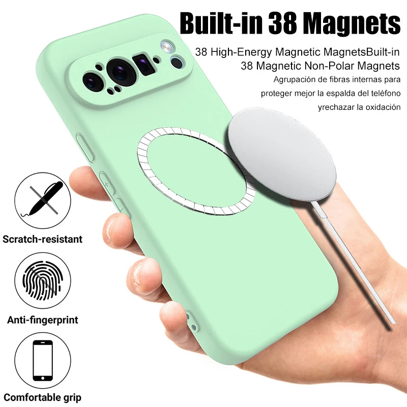 Luxus Flüssig-Silikon Magnethülle Pixel