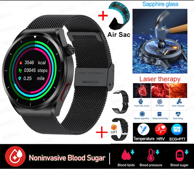 Präzise Gesundheits-Smartwatch Blutdruck & Herzfrequenz