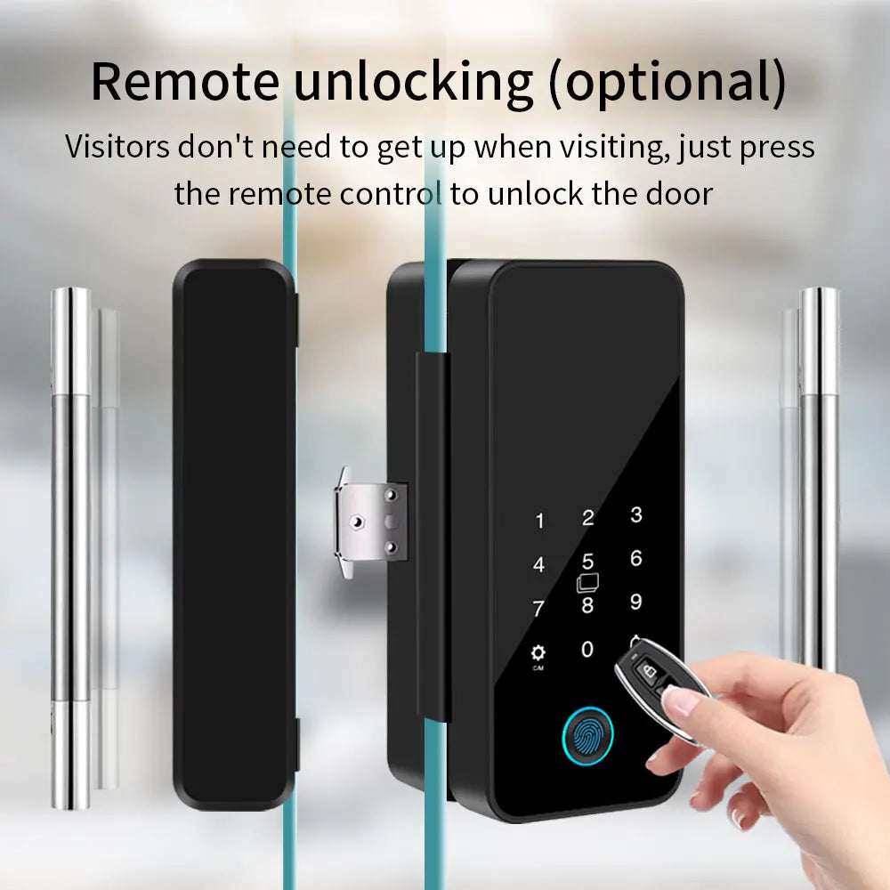 Tuya Smart Glas Türschloss mit Fingerabdruck & App